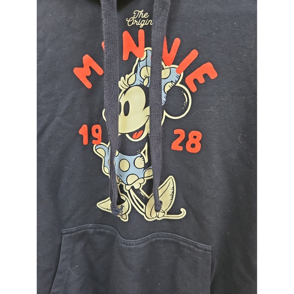 Disney Parks Minnie Mouse Graphic Hoodie Youth 4-6 Ears  Bow Pullover